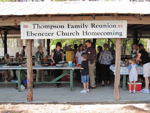 reubinthompson_org_30.jpg - The 52nd Thompson Family Reunion and Ebenezer Church Homecoming. The picnic was held on the church grounds at the pavillion. Oh and those great home cooked southern meals and desserts prepared by some of the finest cooks in the southland!