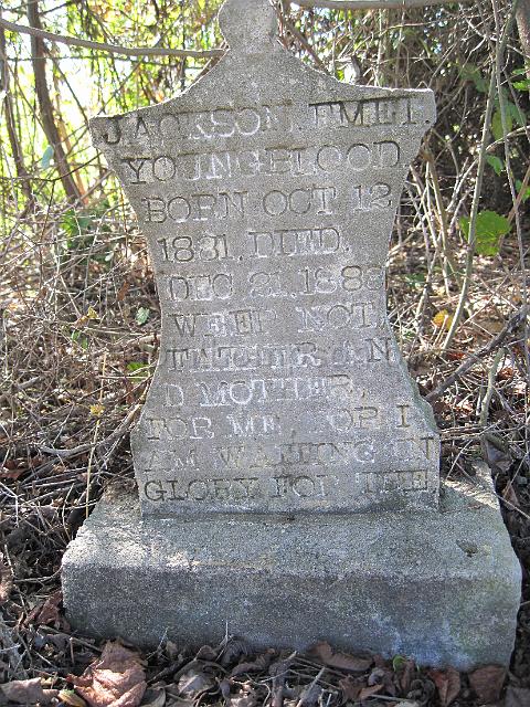 IMG_3794.JPG - headstone of Jackson Emet Youngblood, son of Andrew Jackson and Lucinda Moore Youngblood