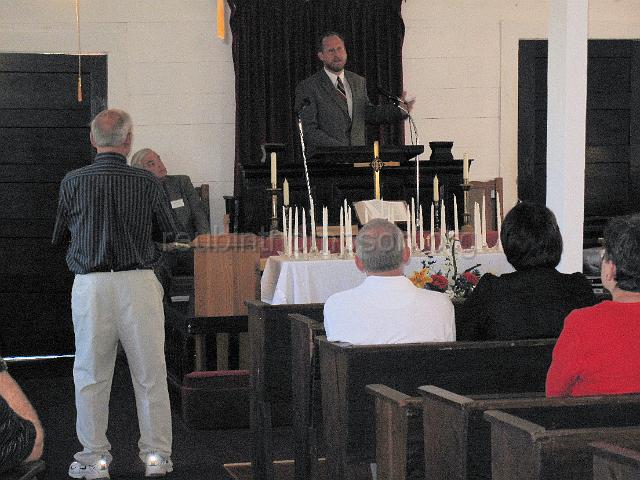 reubinthompson_org_17.jpg - Preparing for the collection of the offerings which were used for maintenance and upkeep of the Ebenezer Methodist Church, Cemetery and for the foundation.