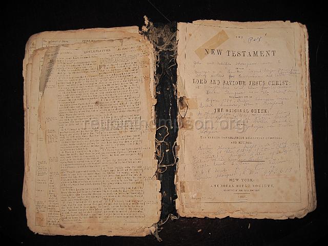 reubinthompson_org_49.jpg - The John N. Thompson family bible.