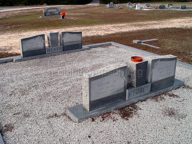 DSC01922.JPG - headstones of the Eugene George and Archie Heath families, located in the Swainsboro City Cemetery, Swainsboro, Emanuel County, Georgia