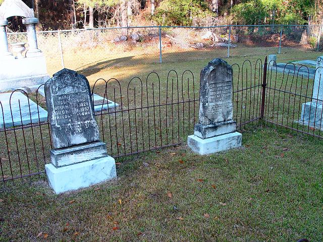 DSC01862.JPG - headstones of Martha Martin Youngblood and Spencer Pinckney Youngblood